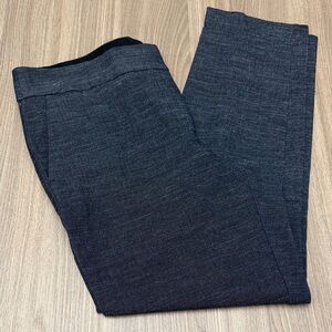 Loft Marisa Linen Blend Skinny Pants in Navy Size 8